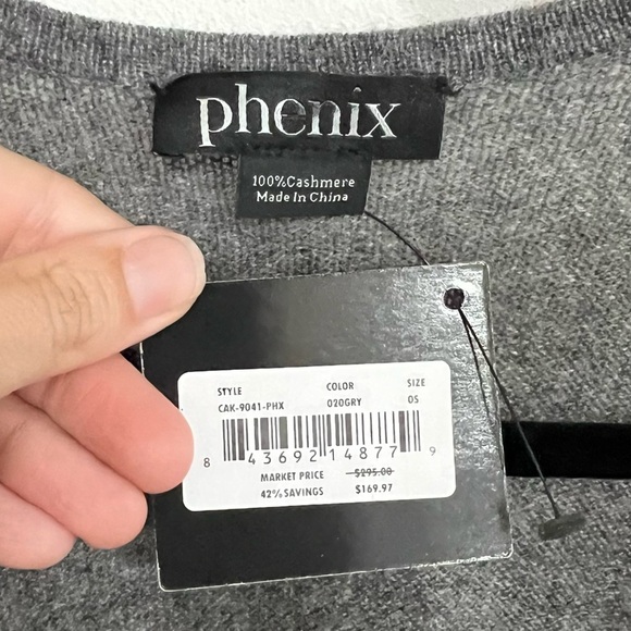 *NEW* Phenix Cashmere Jersey Cape Cardigan - Flawed - Picture 9 of 12